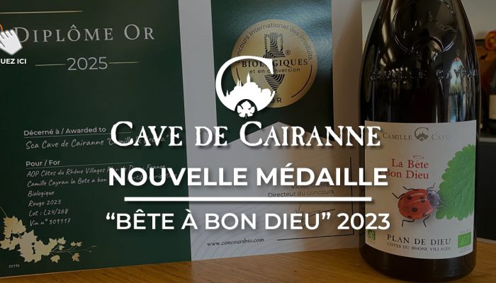 Nouvelle médaille pour notre cuvée “Bête à Bon Dieu” 2023 !