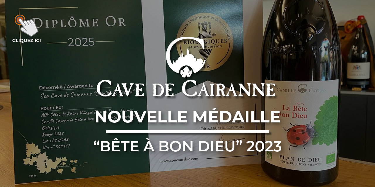 Nouvelle médaille pour notre cuvée “Bête à Bon Dieu” 2023 !